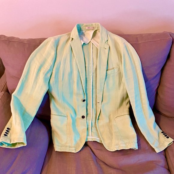 Armani Collezioni Mens Linen-Blend Blazer SIZE 52 (Mens LG 41 Suit Jacket) NEW - Picture 4 of 10